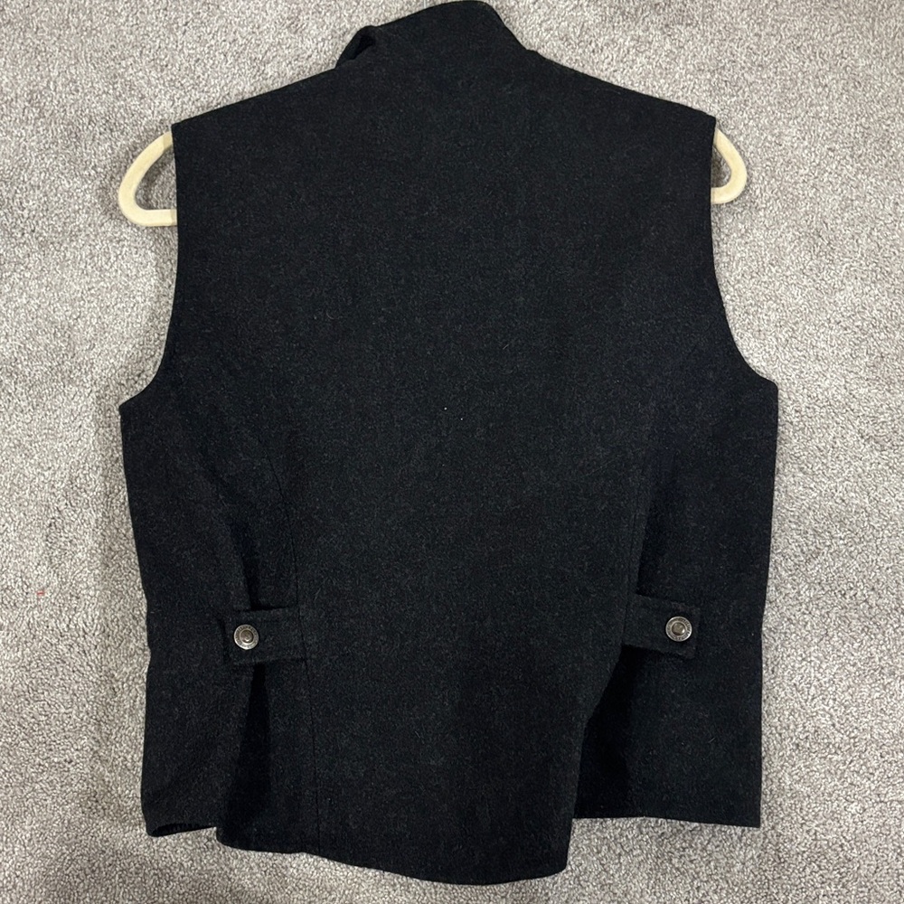 Ladies Powder River Panhandle Slim Black Zip-Up Vest - Picture 2 of 4